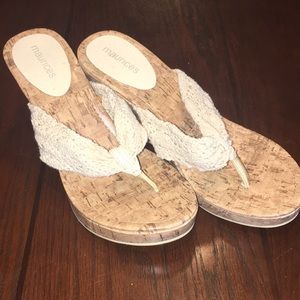 Ivory wedge sandal